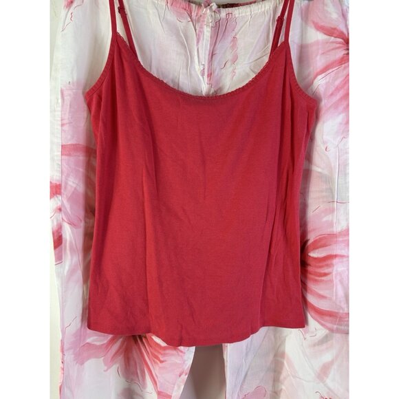 VTG Y2K Victorias Secret Cotton Floral Pajama Set Pants Cami Shirt - Picture 2 of 11